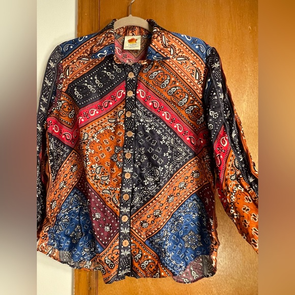 FARM Rio Multicolor Paisley Blouse - Picture 6 of 16